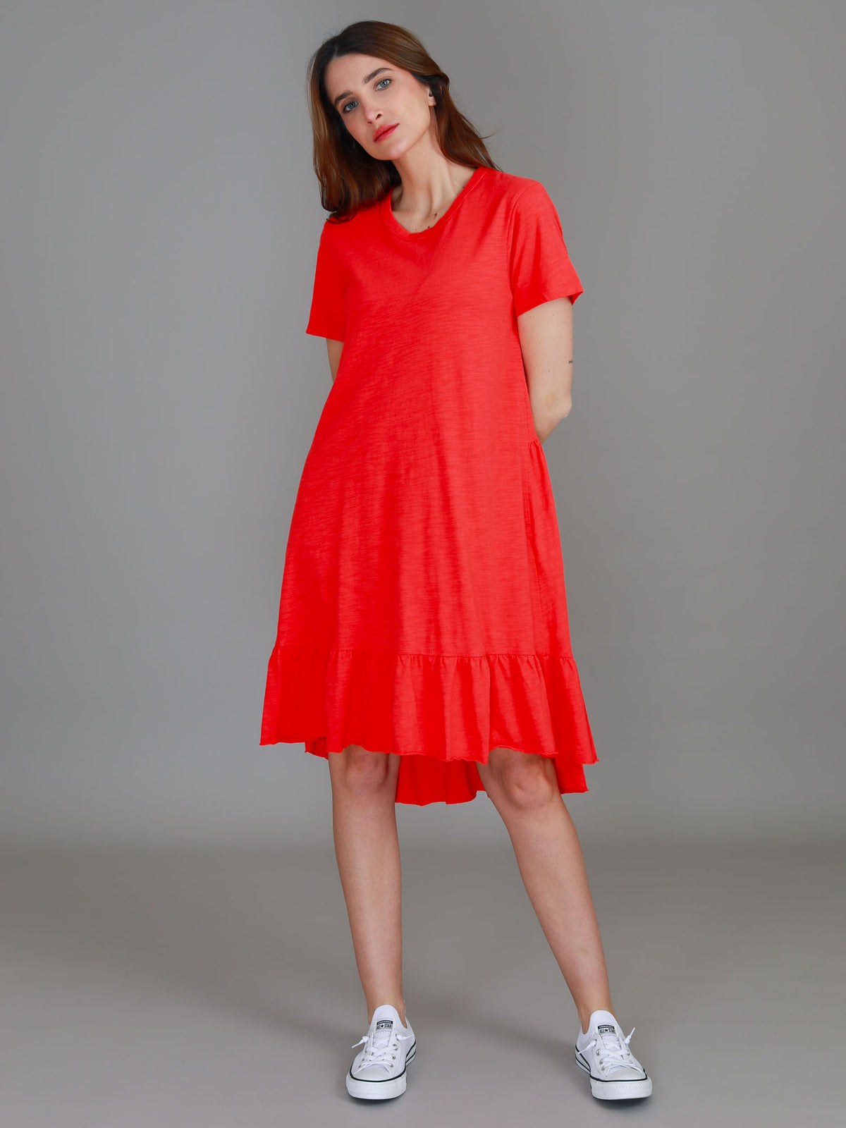lipstick red dress