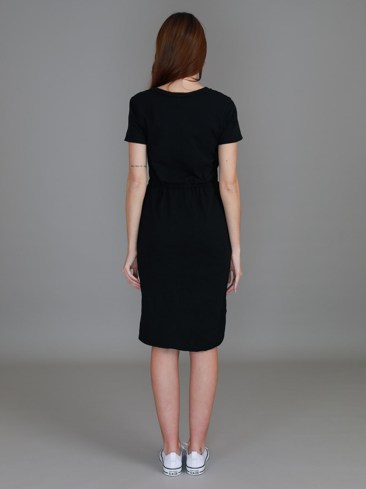 black midi dress casual