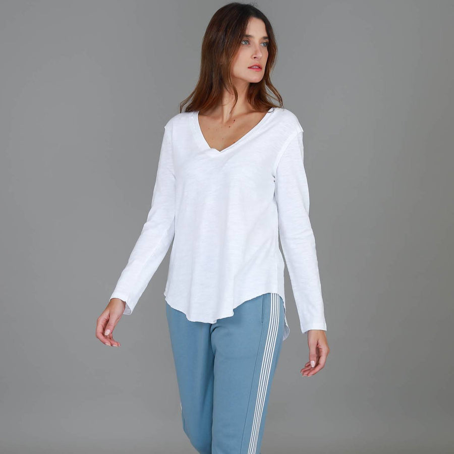 Nora V Neck T Shirt size guide