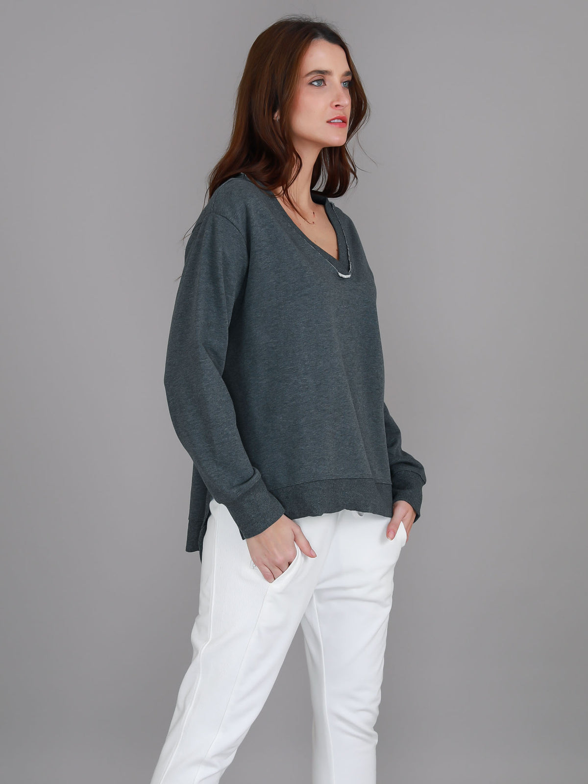Harmony V Neck Sweatshirt