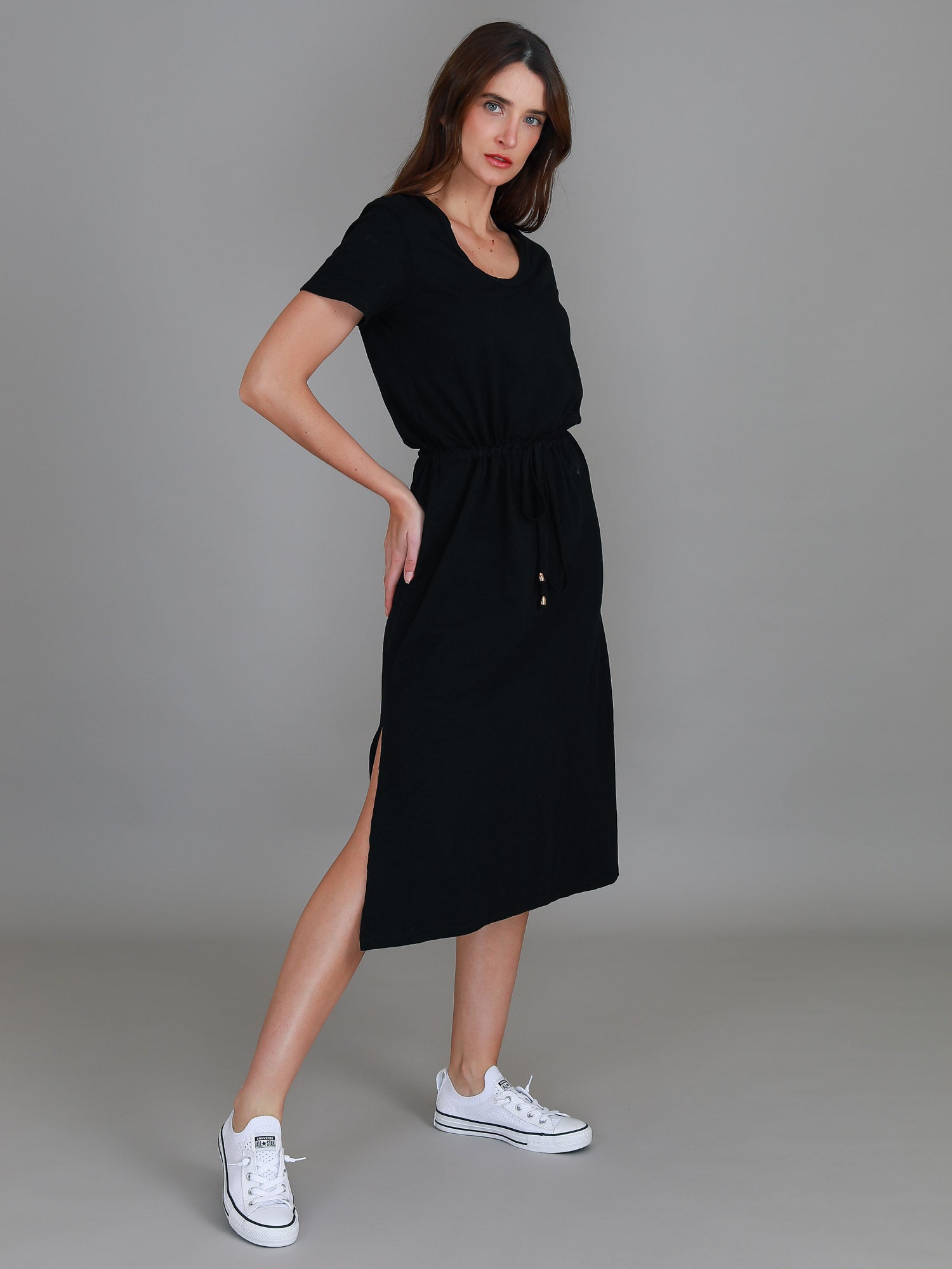 jersey midi dress #color_black