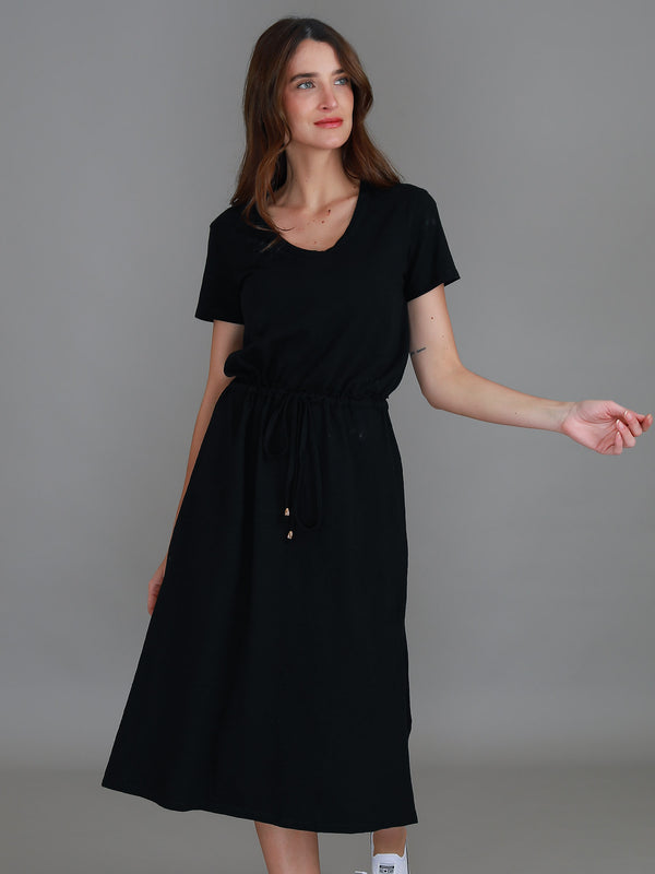 Esther Drawstring Midi Dress