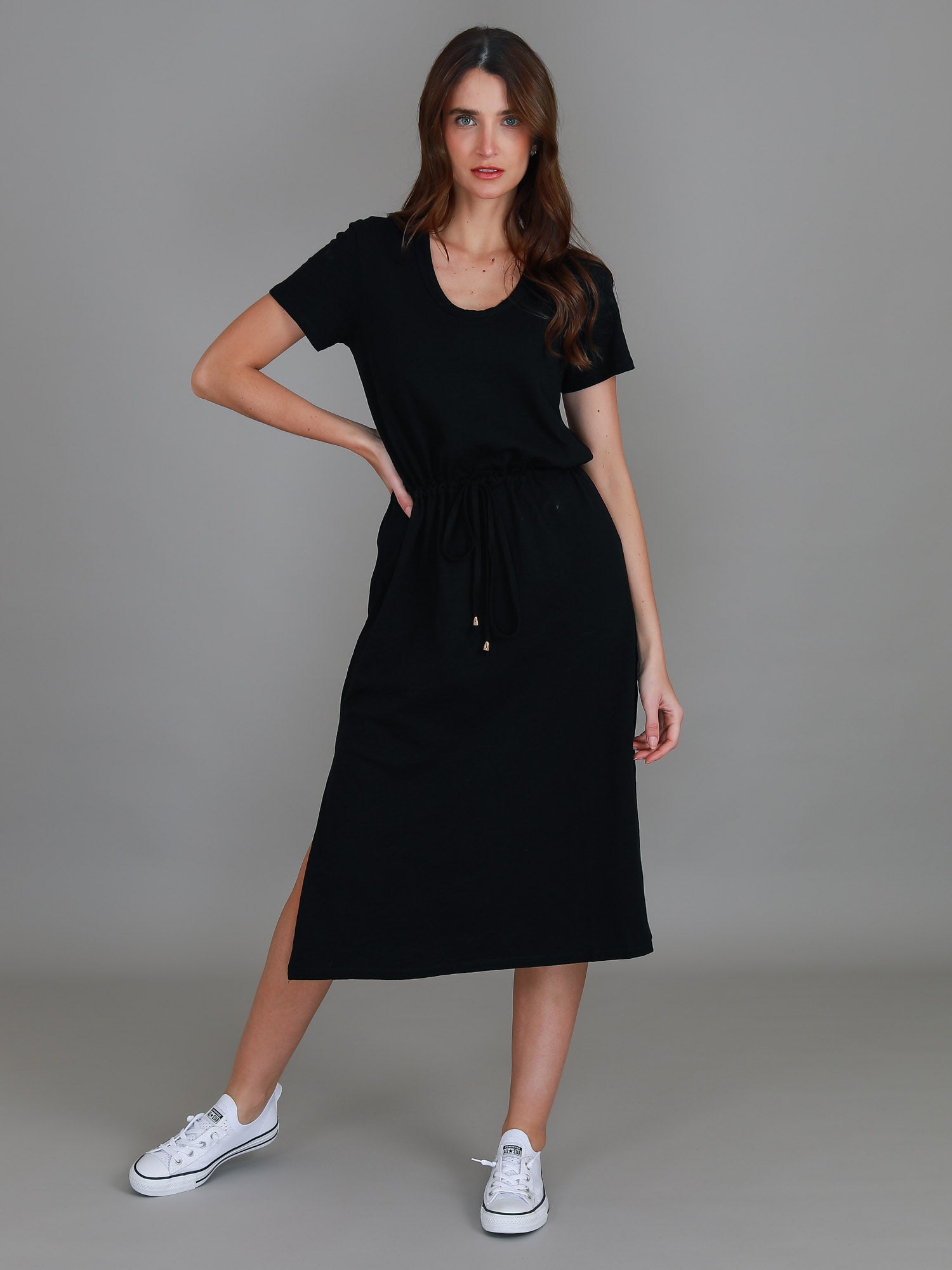 stretch jersey dresses #color_black