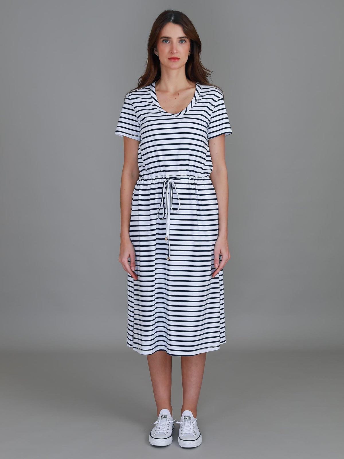 striped jersey dress