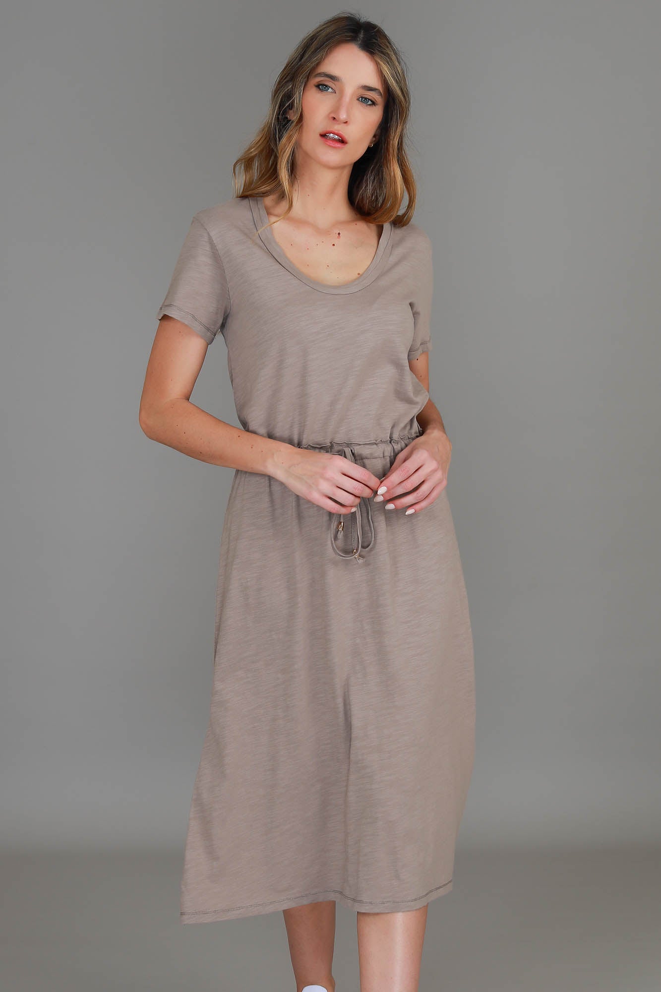 drawstring dress #color_pebble