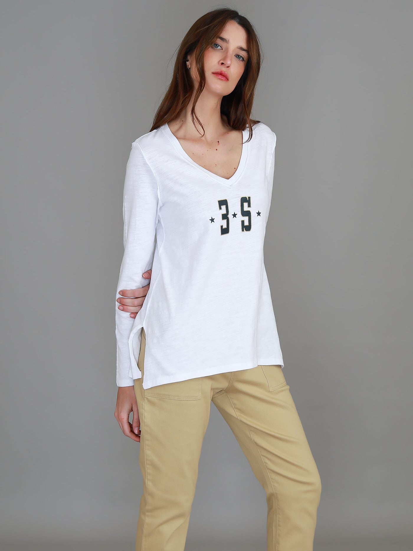 Blair V Neck Logo T Shirt