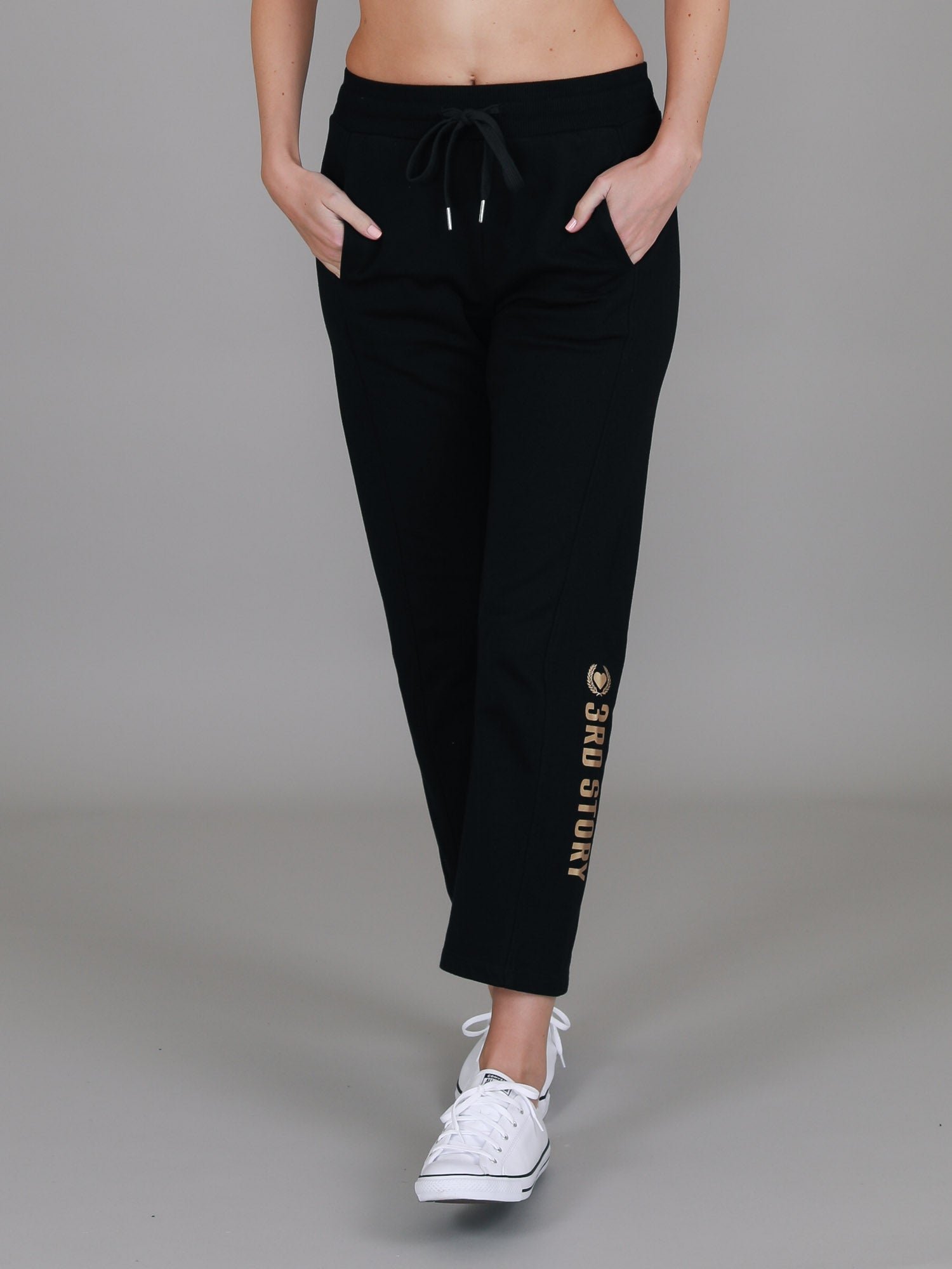 black womens track pants #color_black