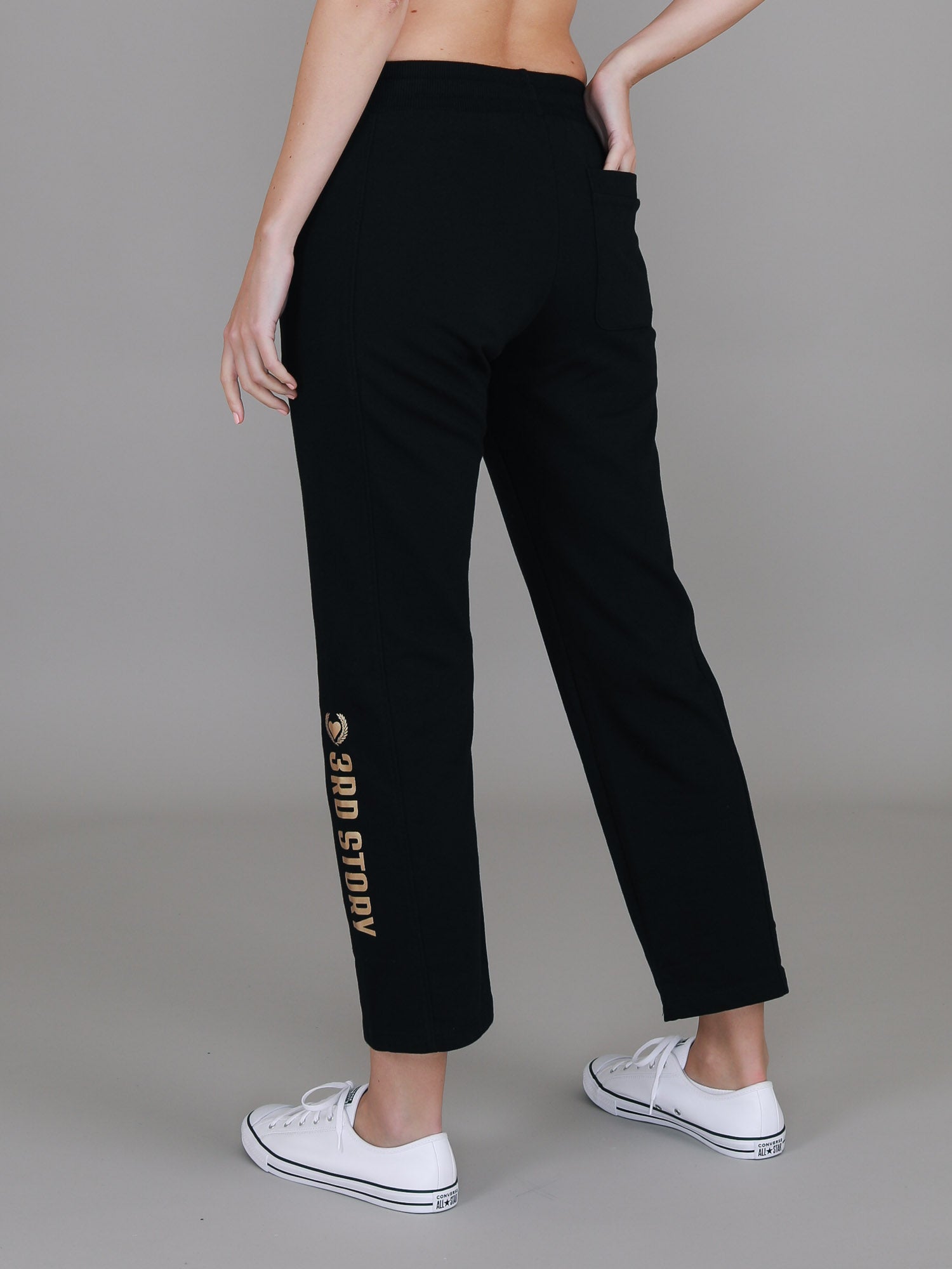 women's black track pants #color_black