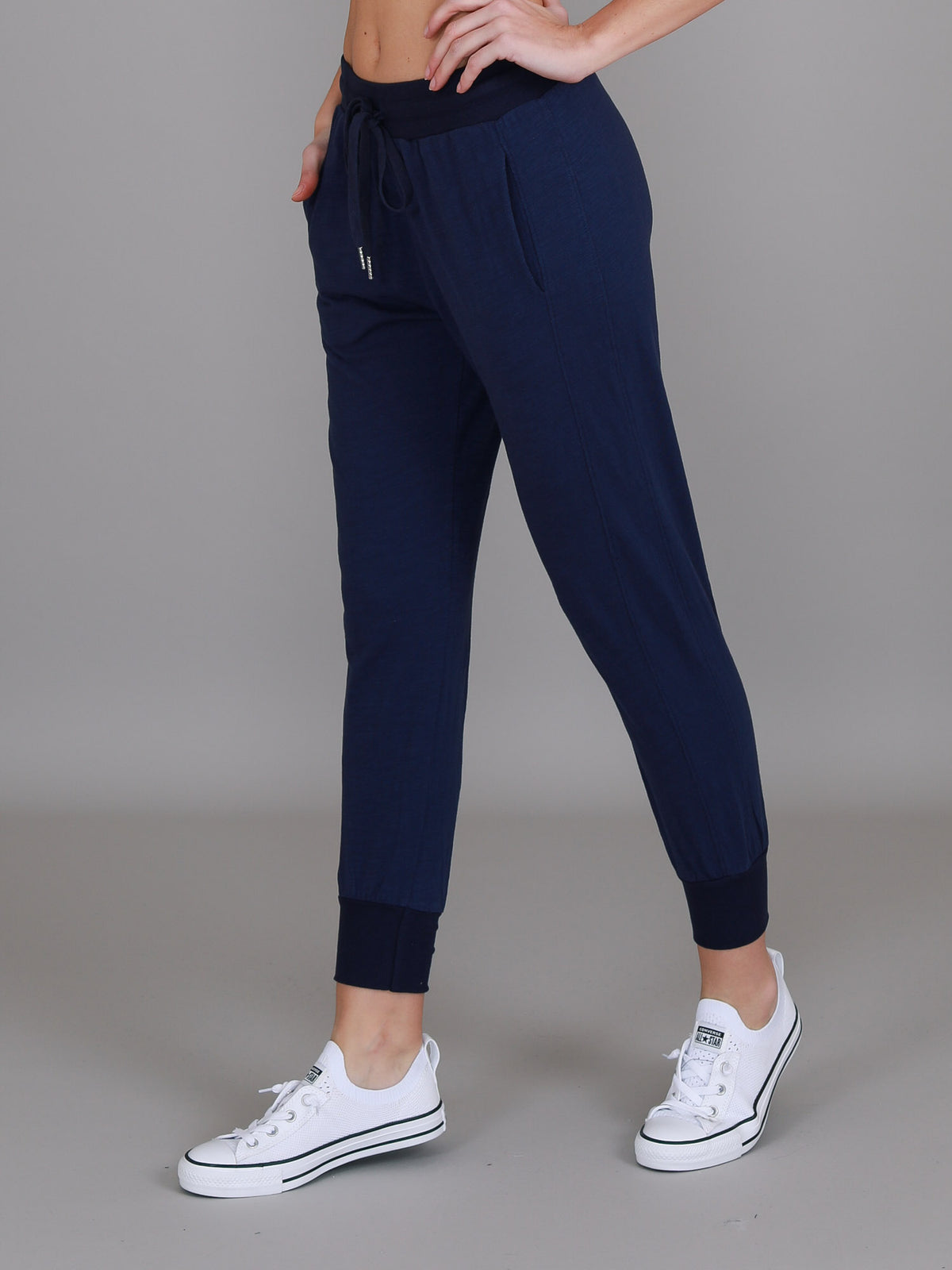 womens navy joggers