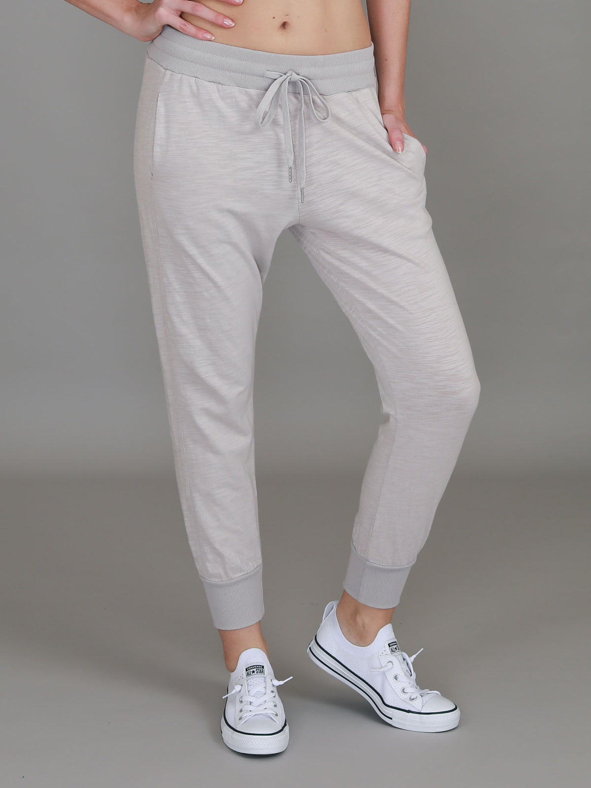 cream track pants