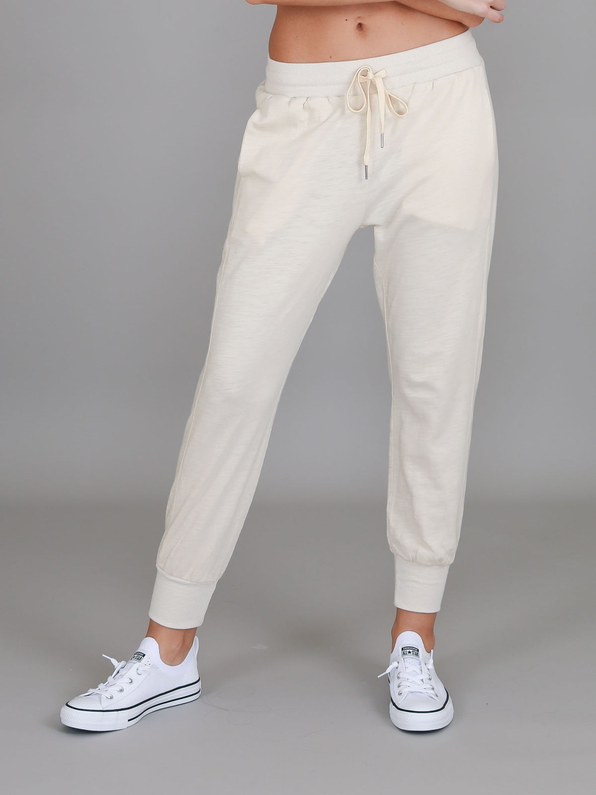 beige joggers womens