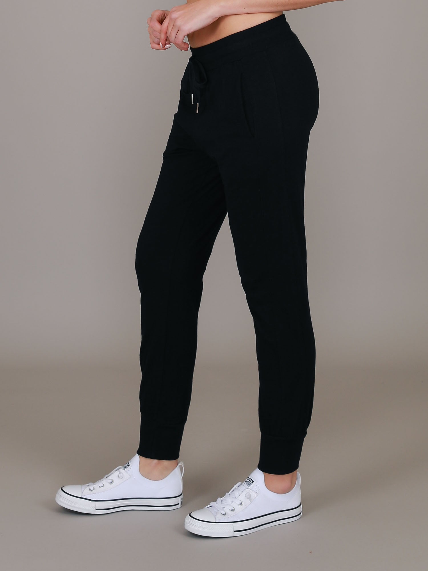 black slim fit joggers #color_black