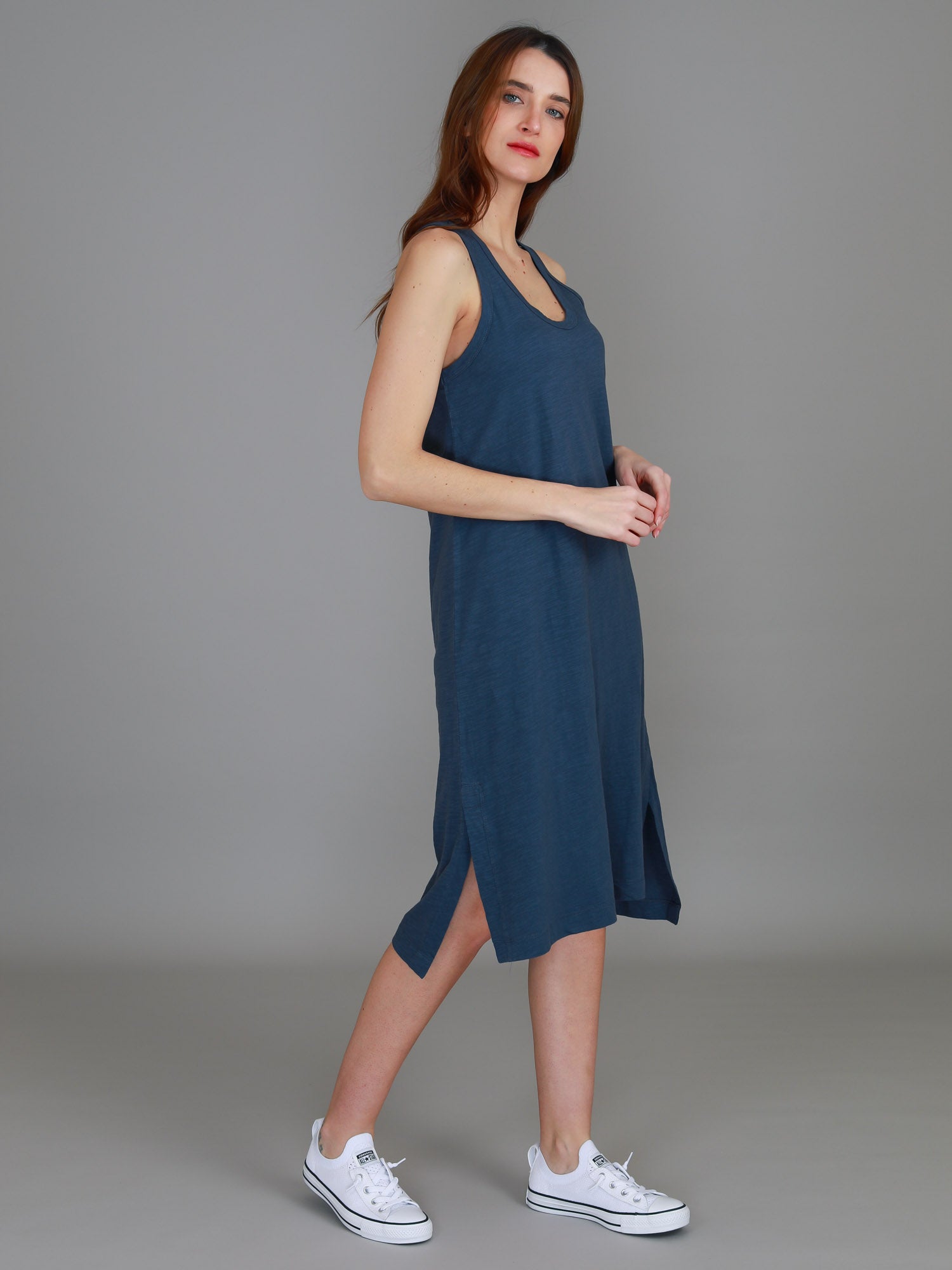 blue casual dress #color_indigo