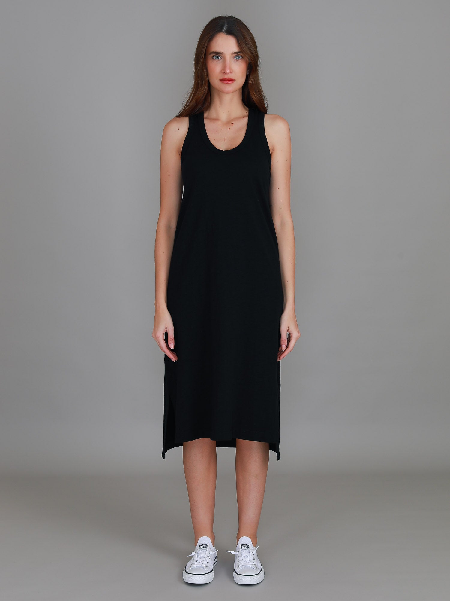 flowy midi dress #color_black