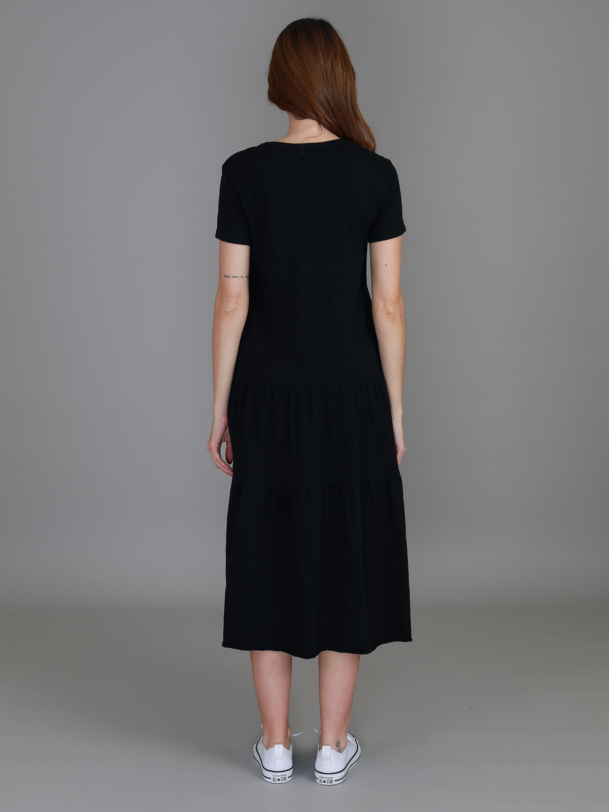 black day dress midi
