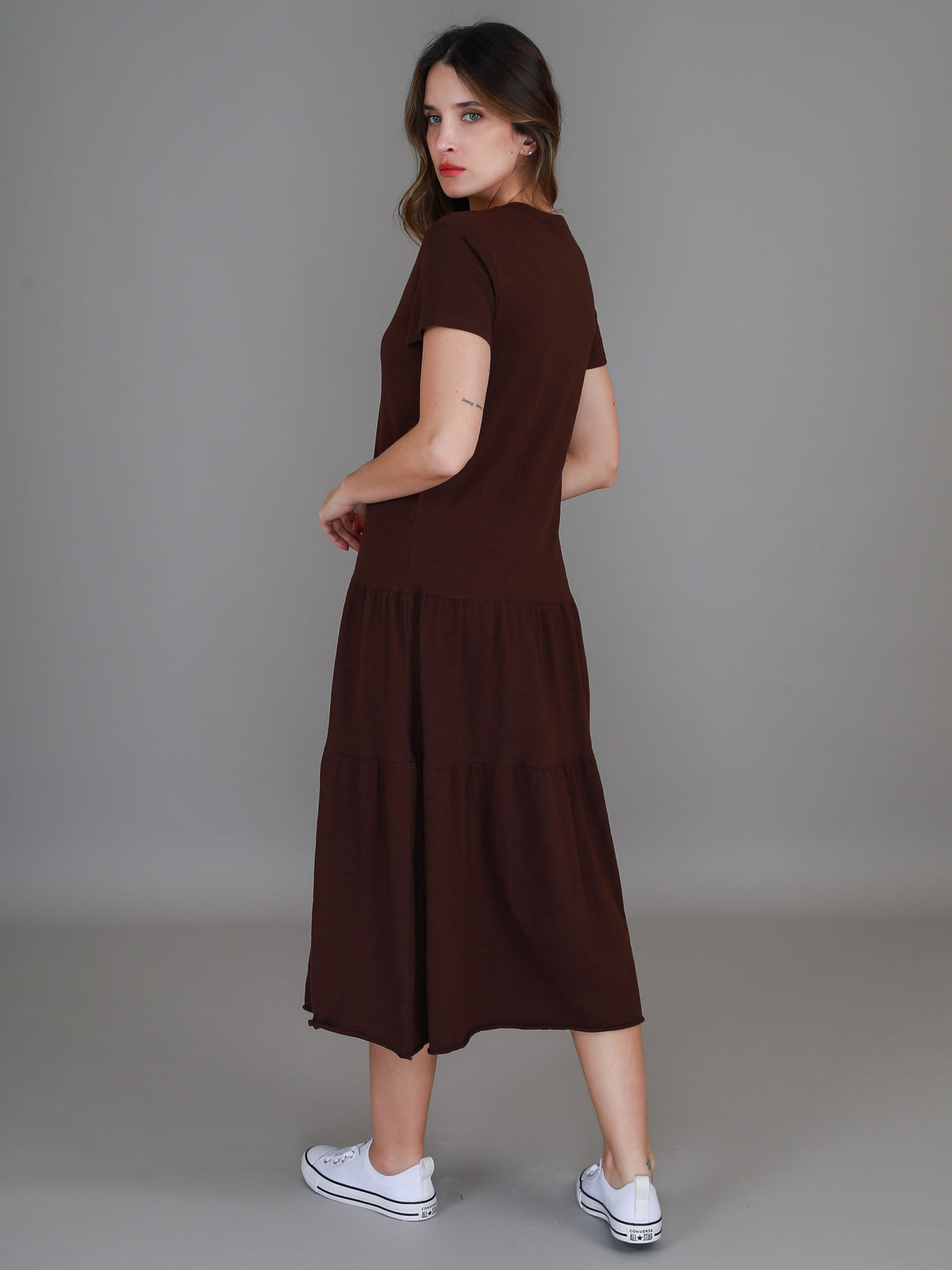 truffle tiered dress #color_truffle