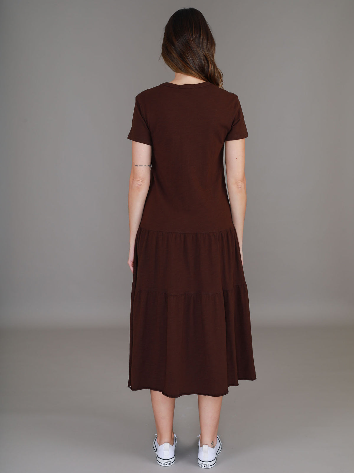 chocolate midi dress #color_truffle