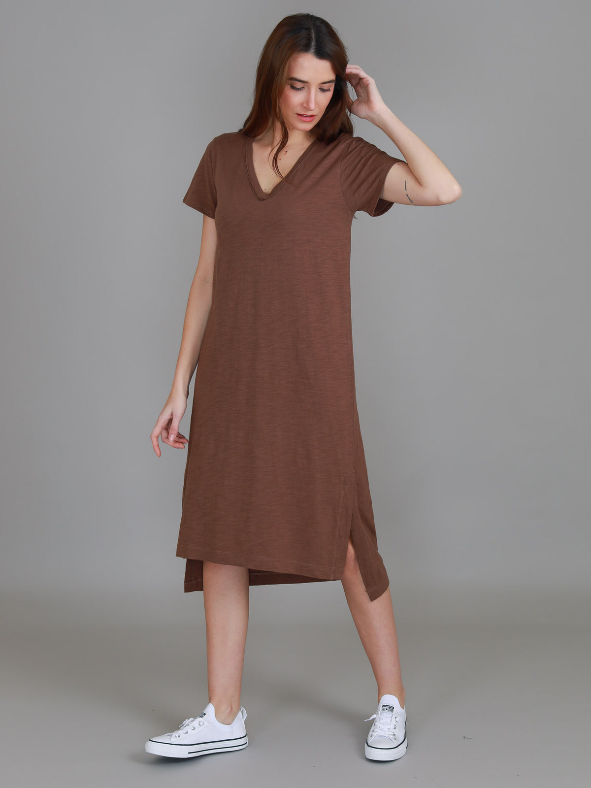 v neck dresses australia