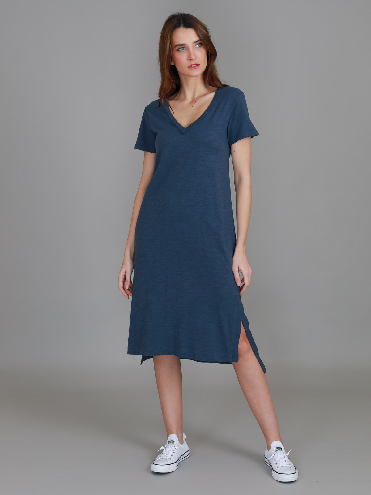 v neck midi dress australia