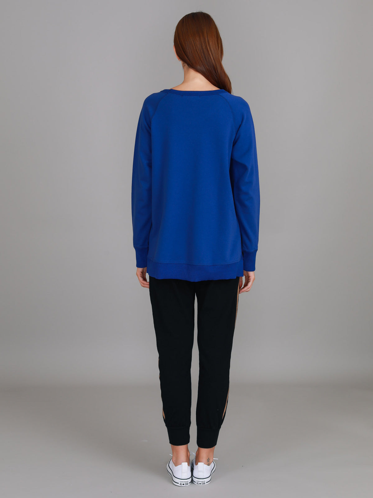 navy crew neck jumper