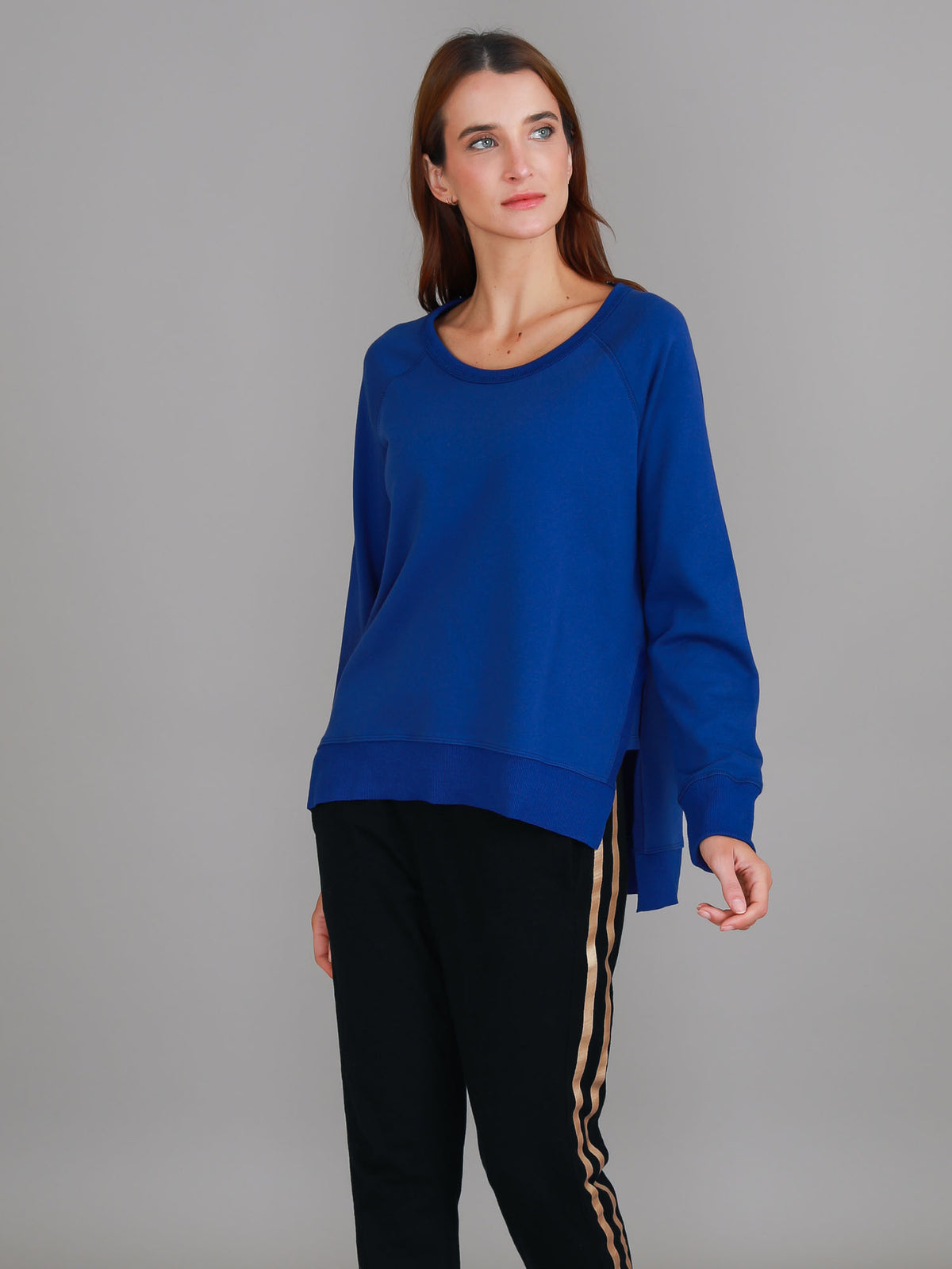 womens navy sweatshirts