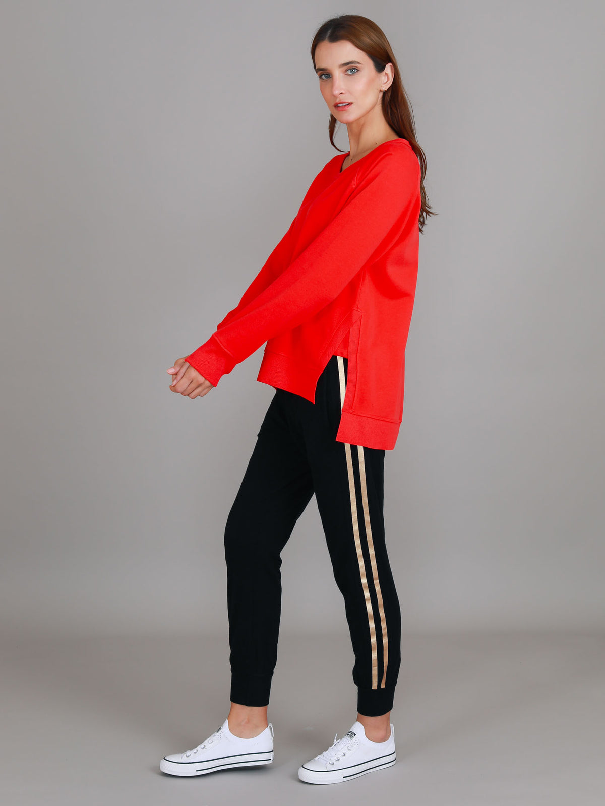 red sweatshirt women's
