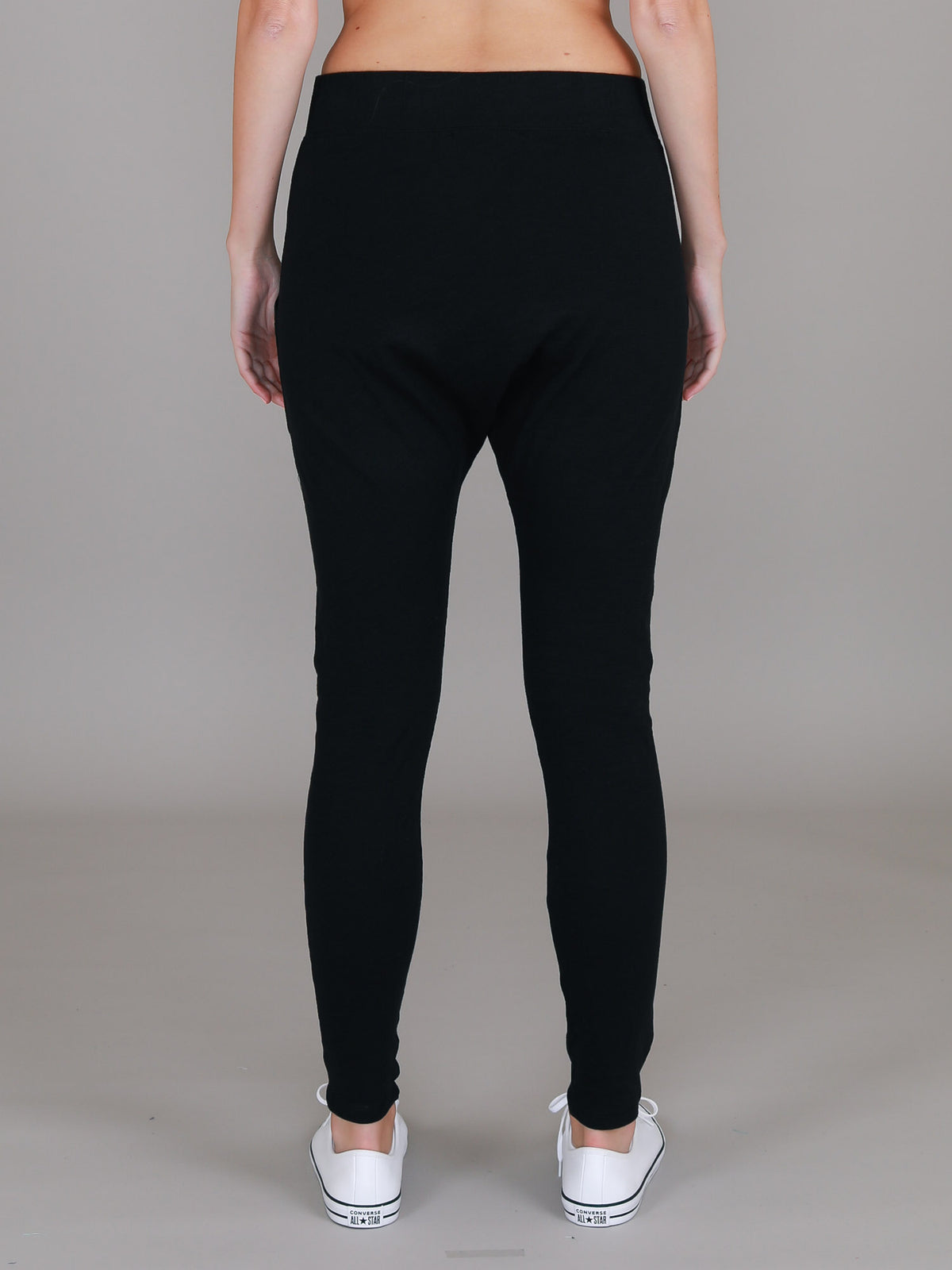 black drop crotch trackies