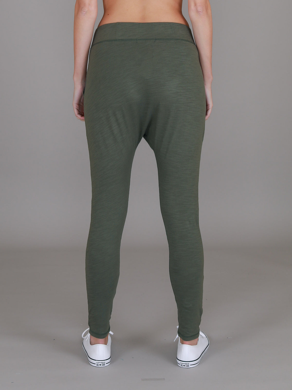 khaki jersey joggers