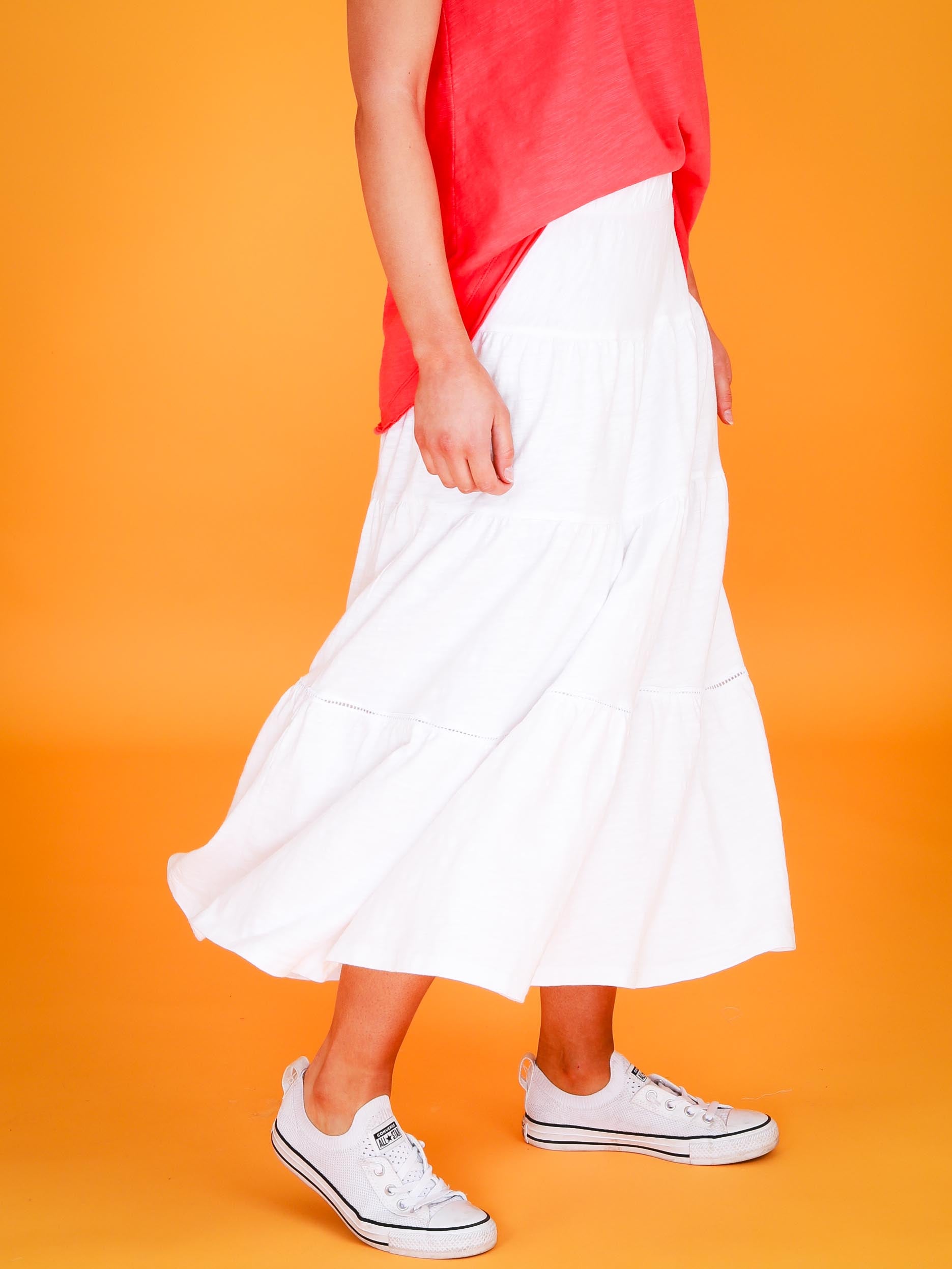 long skirt and top #color_white