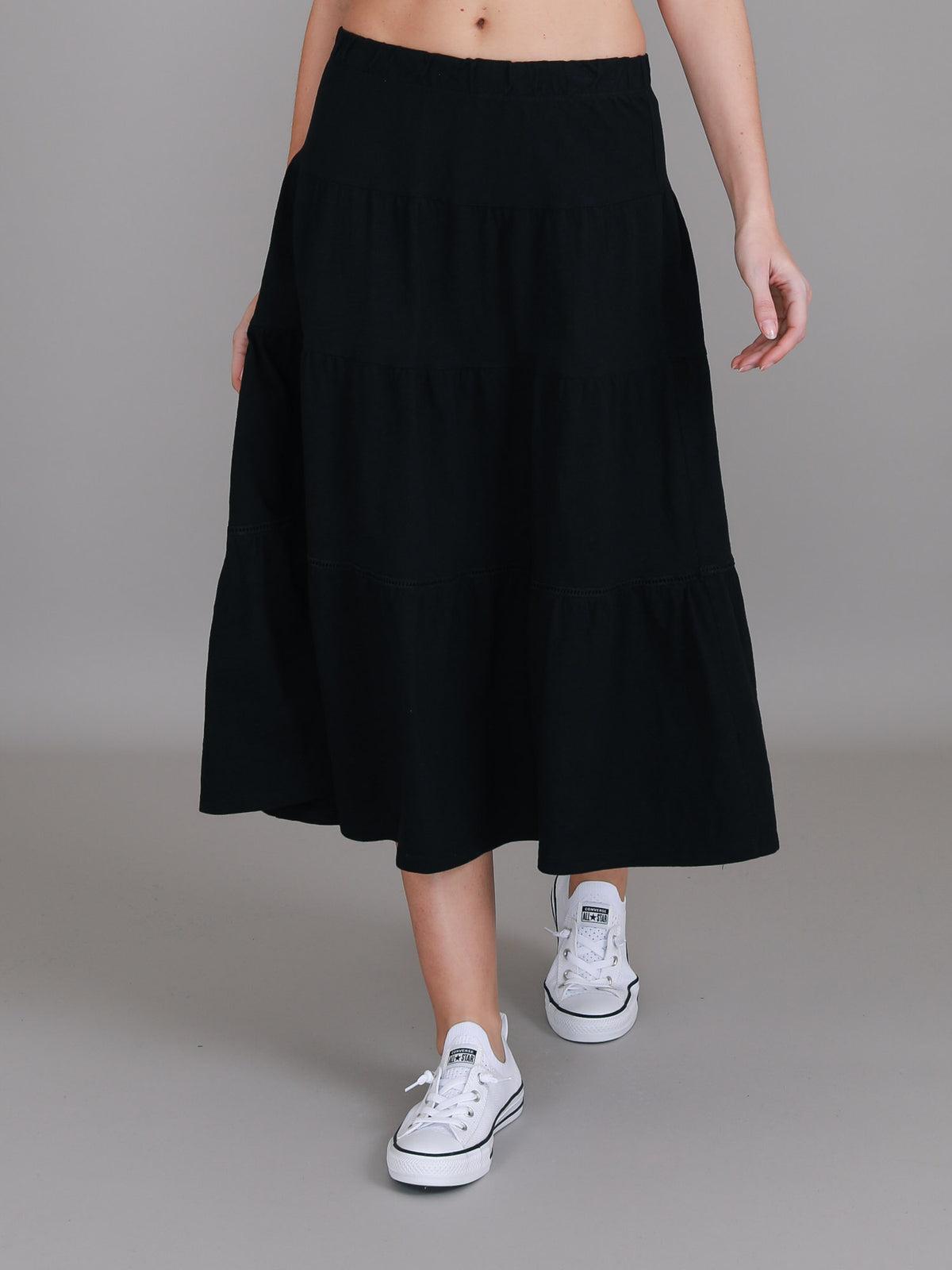 a line midi skirt