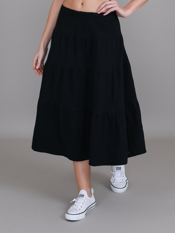 Piper Tiered Midi Skirt