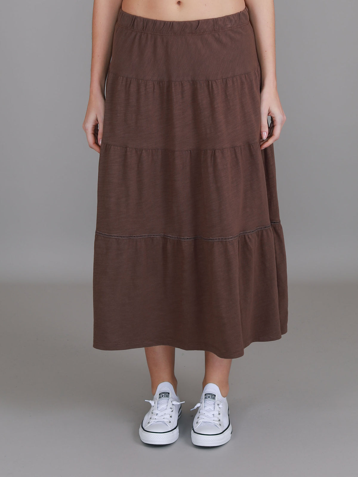 brown cotton skirt