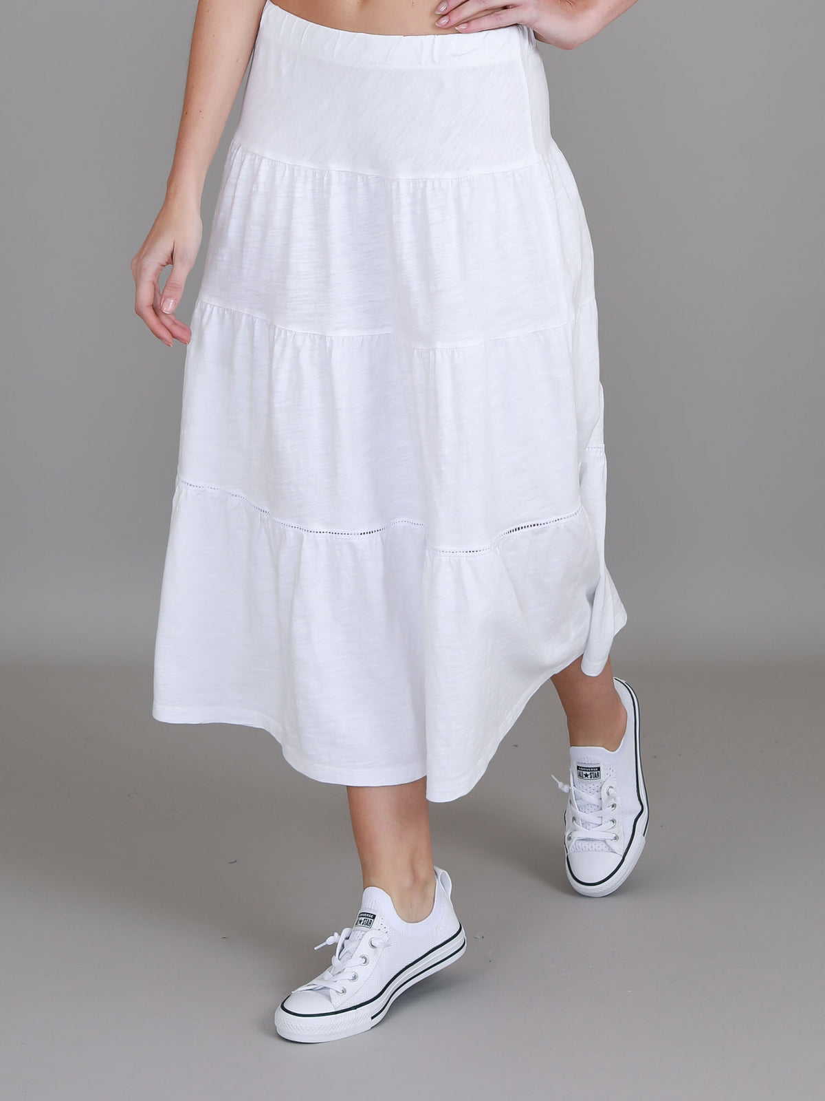 flowy midi skirt