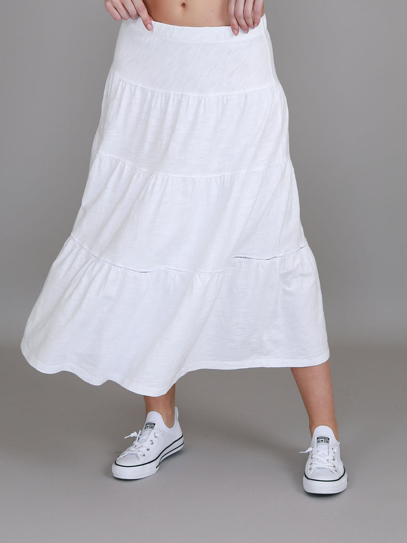 white tiered skirt #color_white