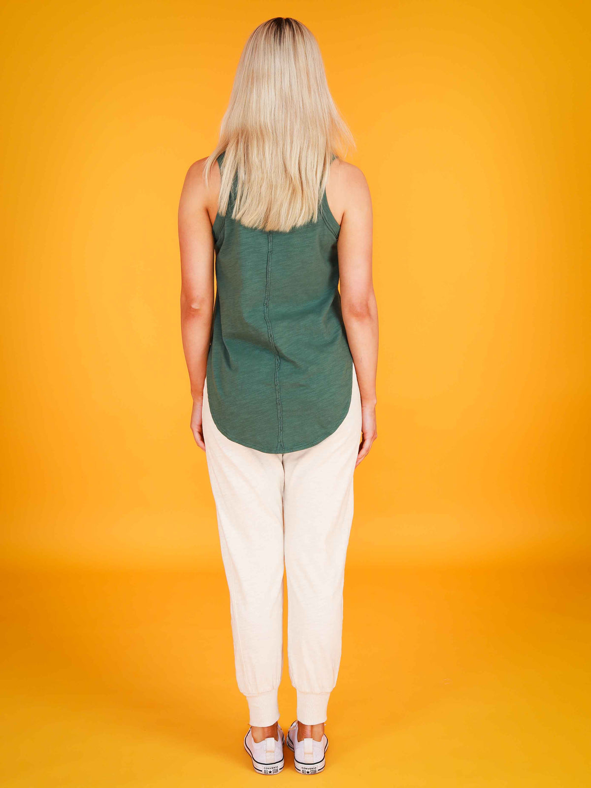 deep green tank top