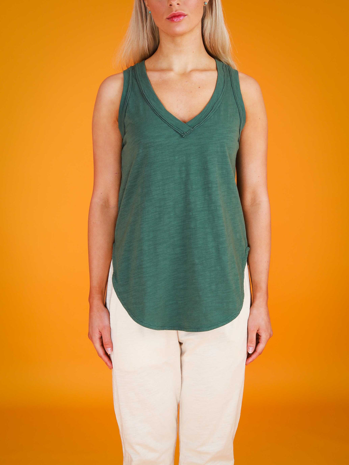 green singlet top