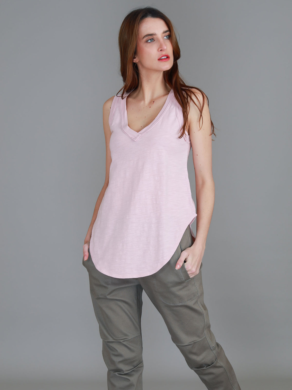 pink singlet top