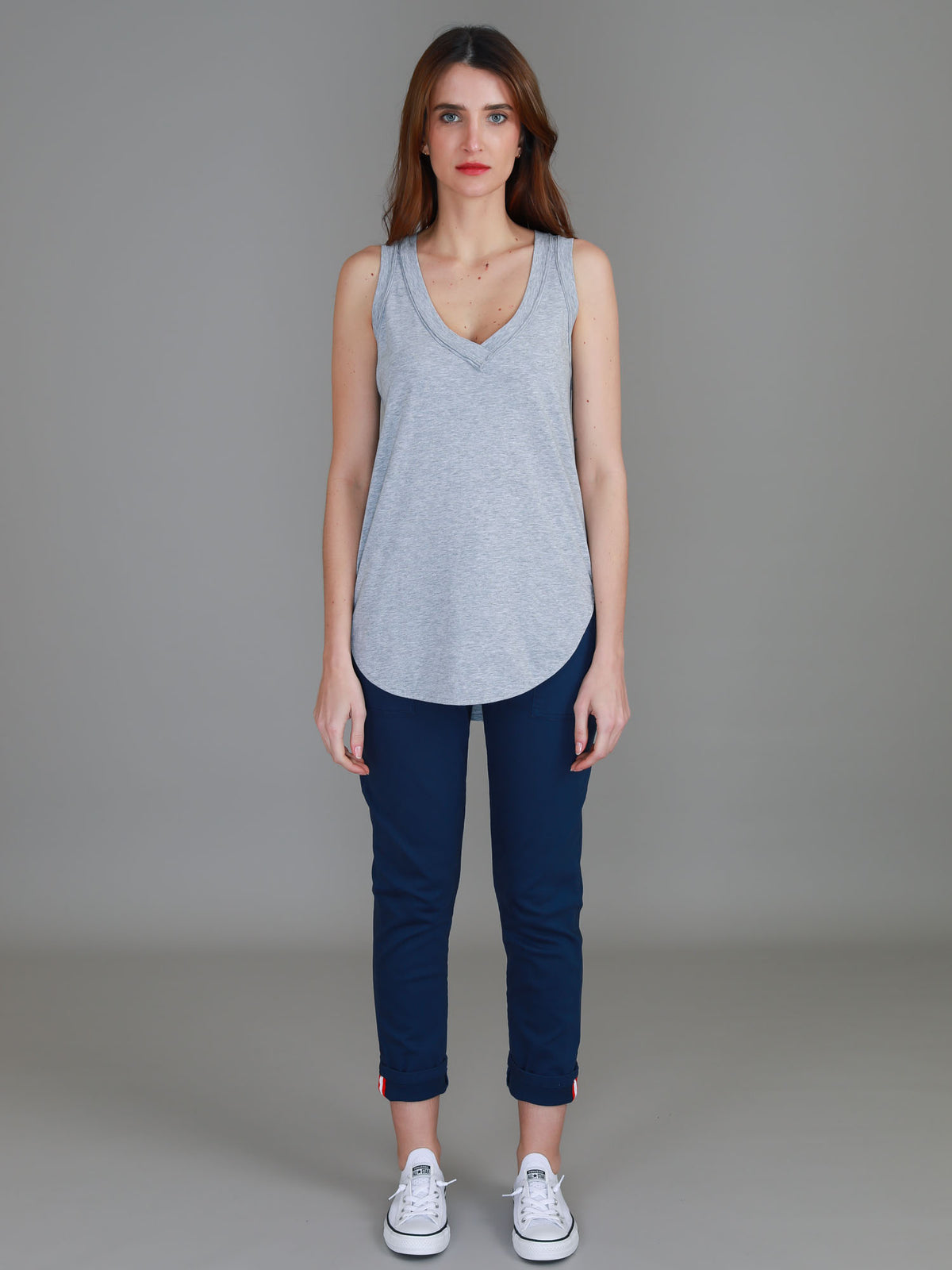 grey cotton tank