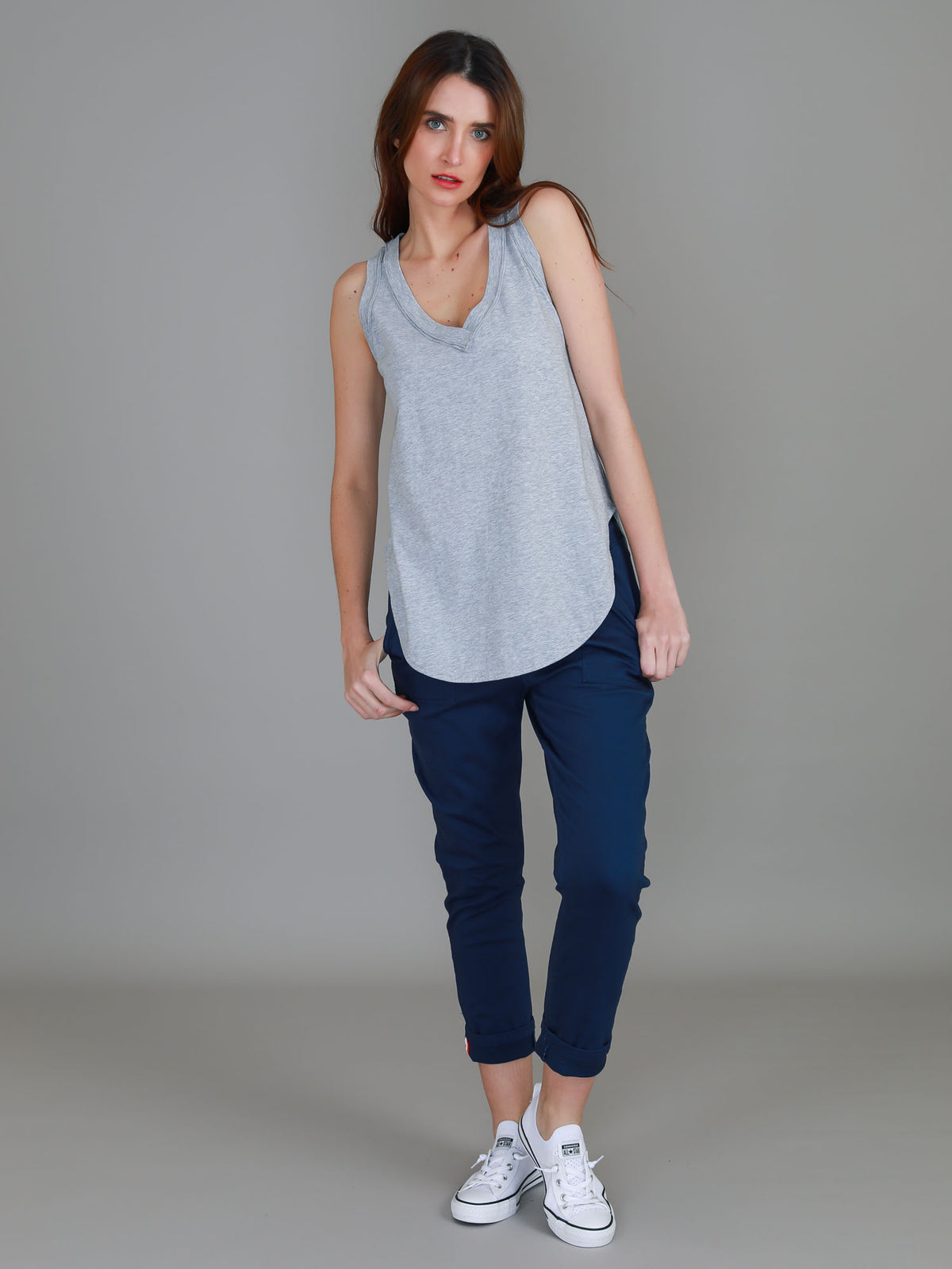 grey marle tank top