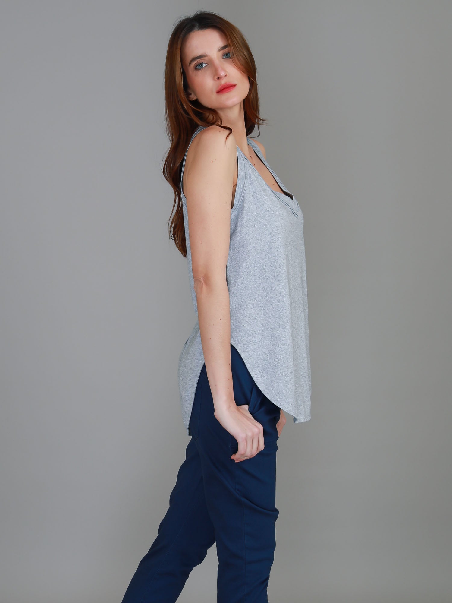 tank top female #color_grey marle