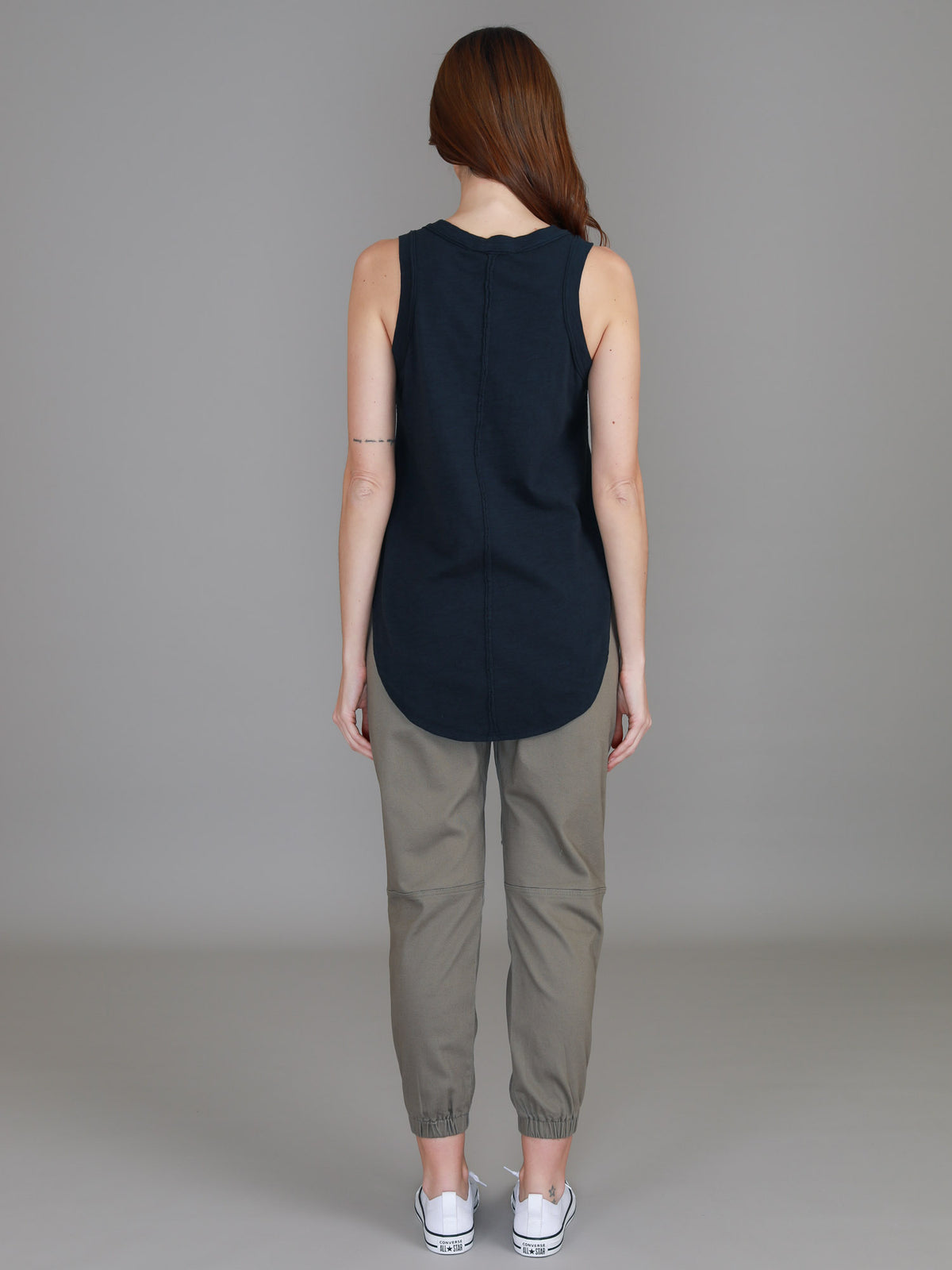 navy sleeveless top