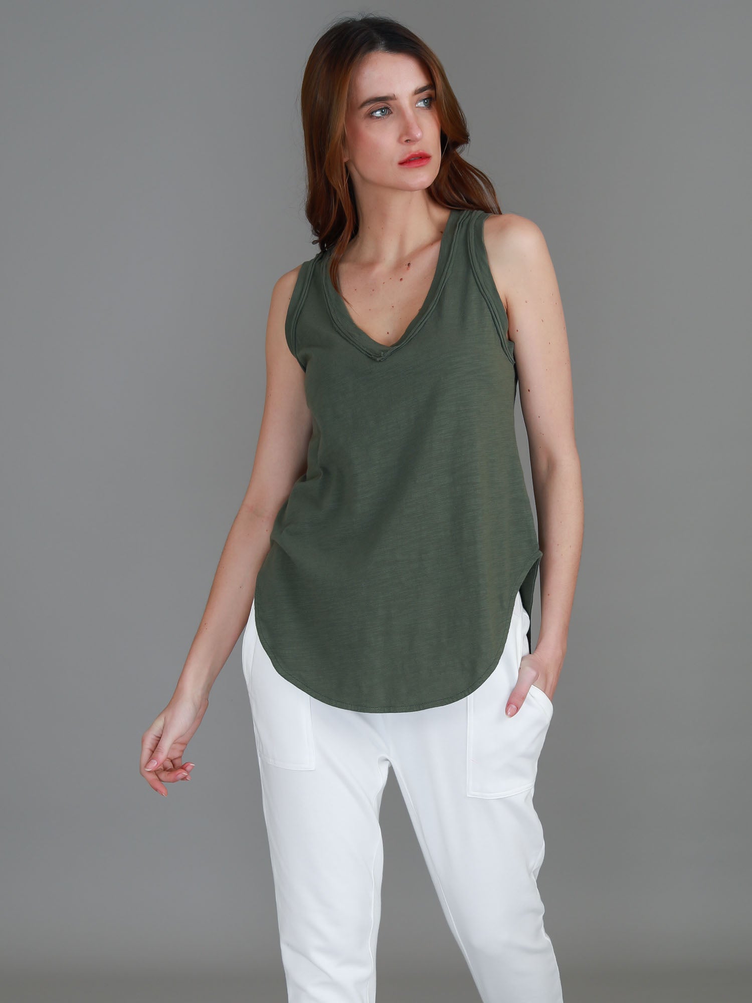 sage green top #color_khaki