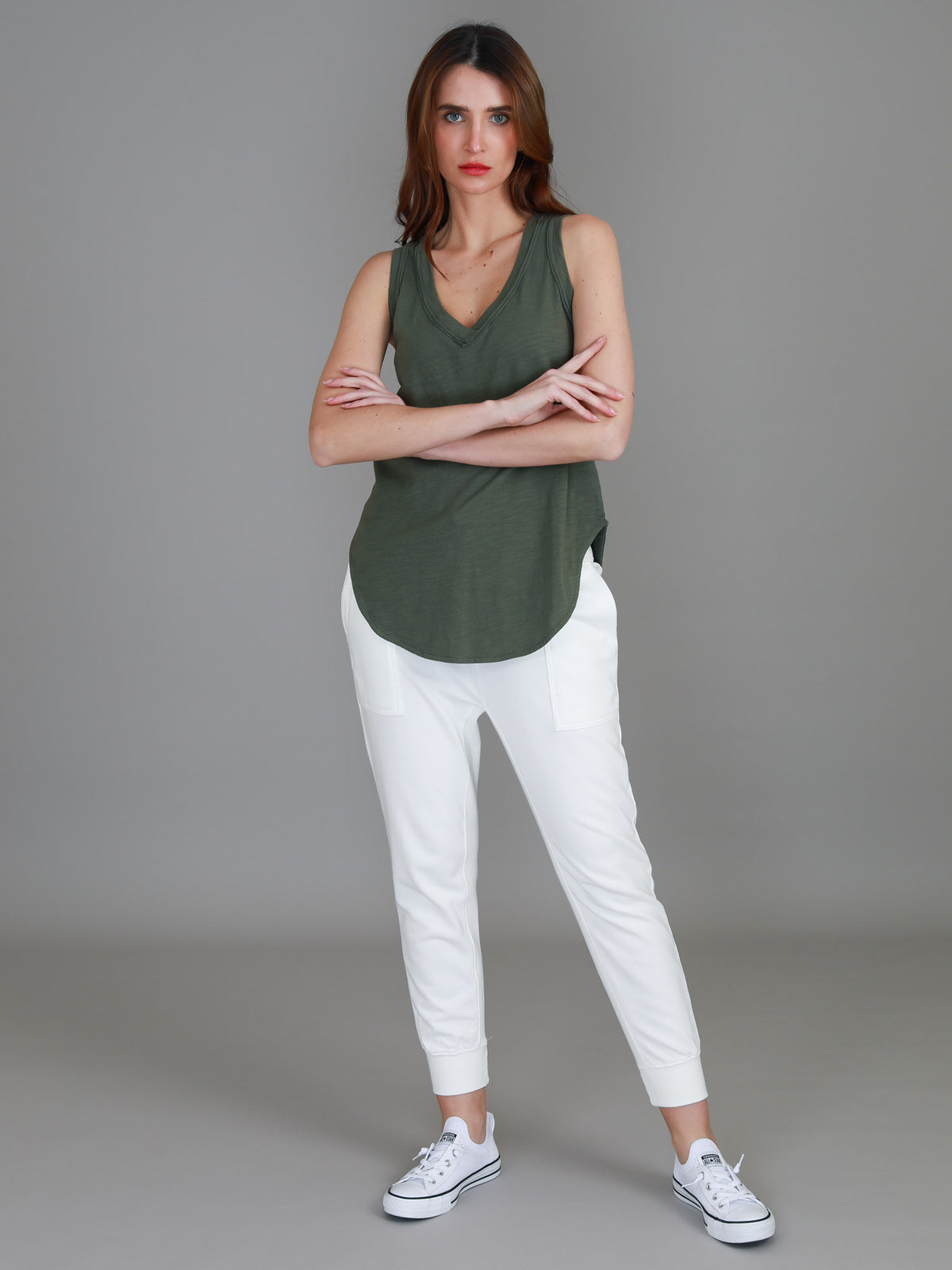 olive tank top
