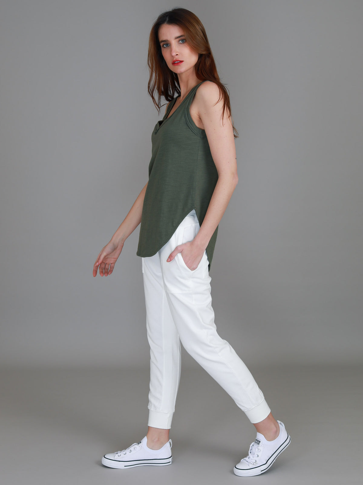 khaki green tank
