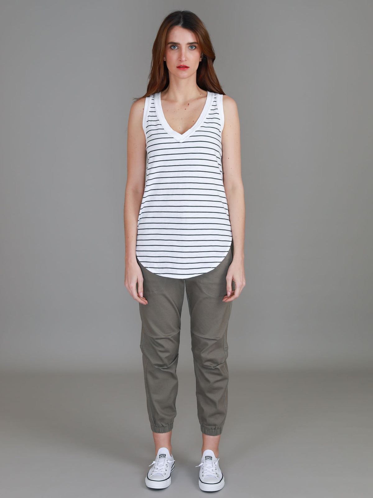navy stripe tank top