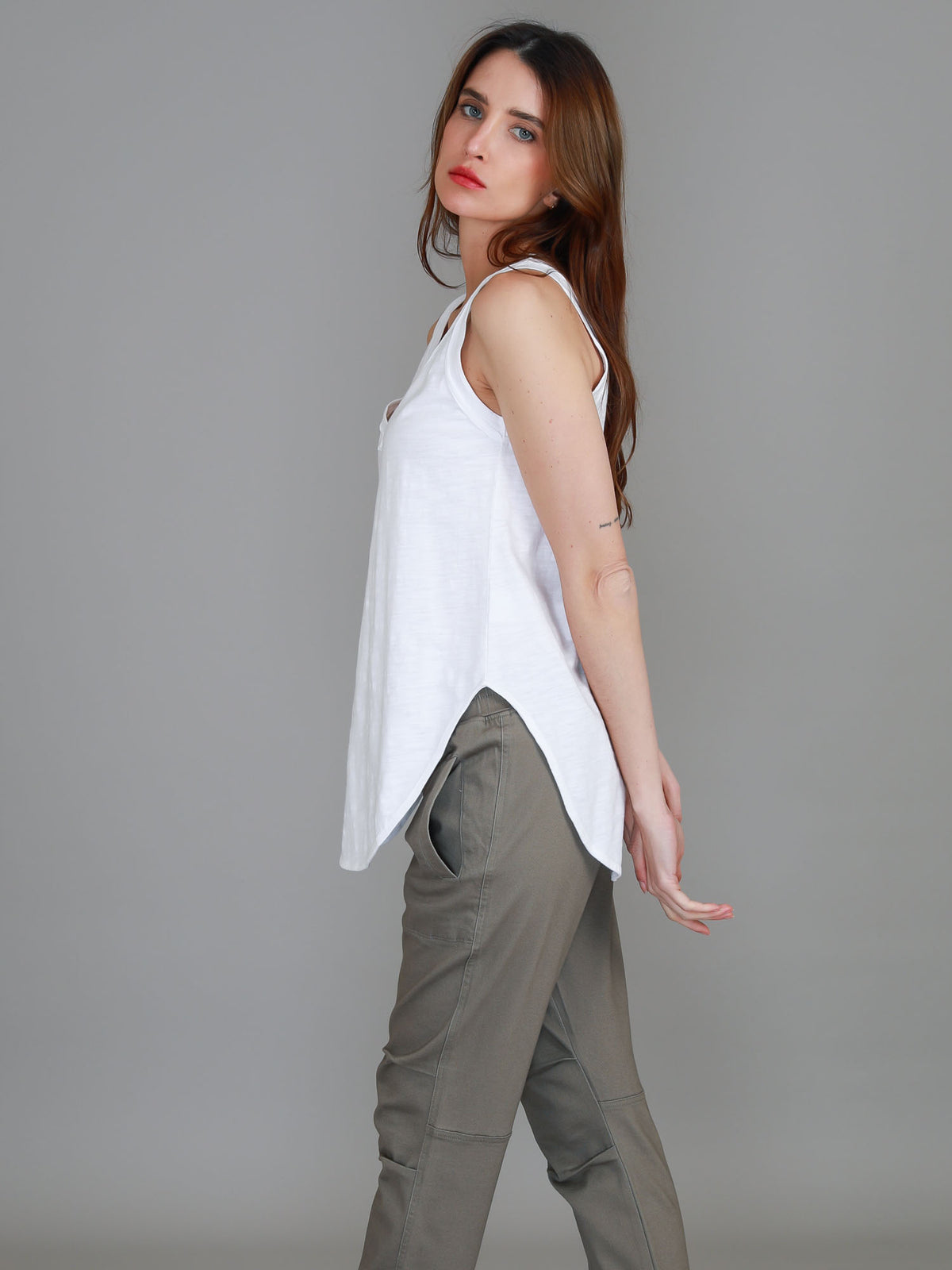 v neck tank top
