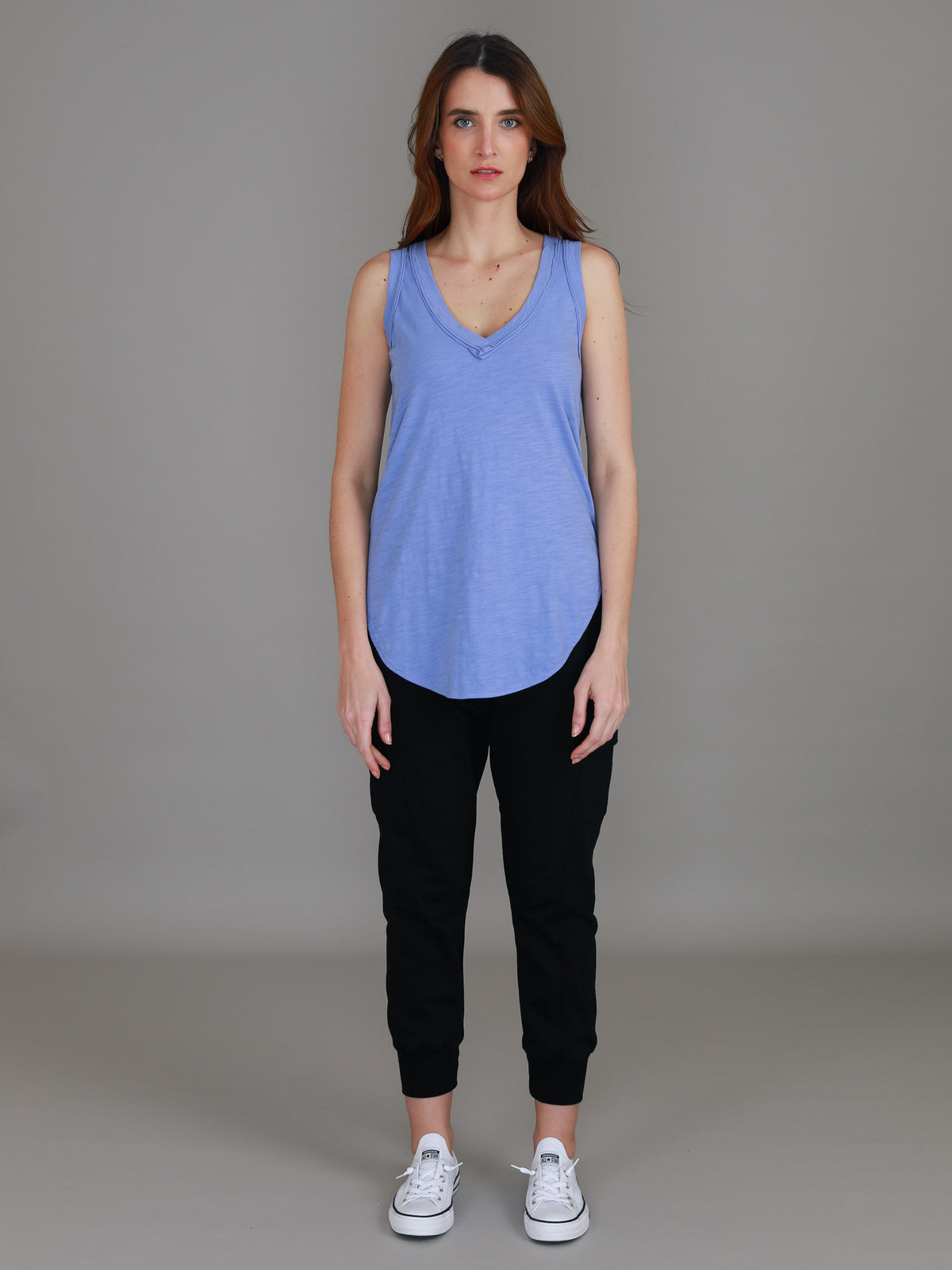 purple cotton tank
