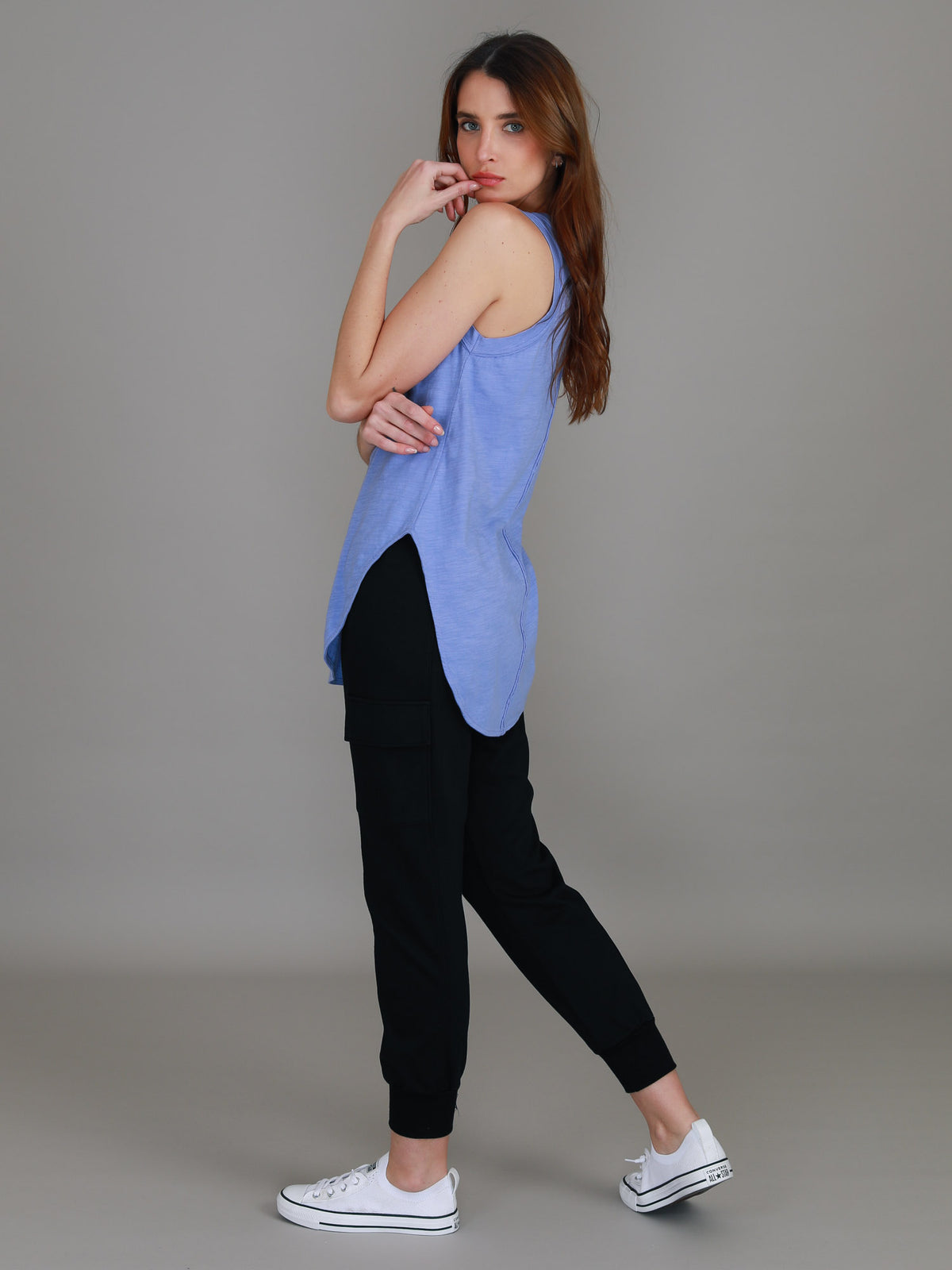 purple longline tank