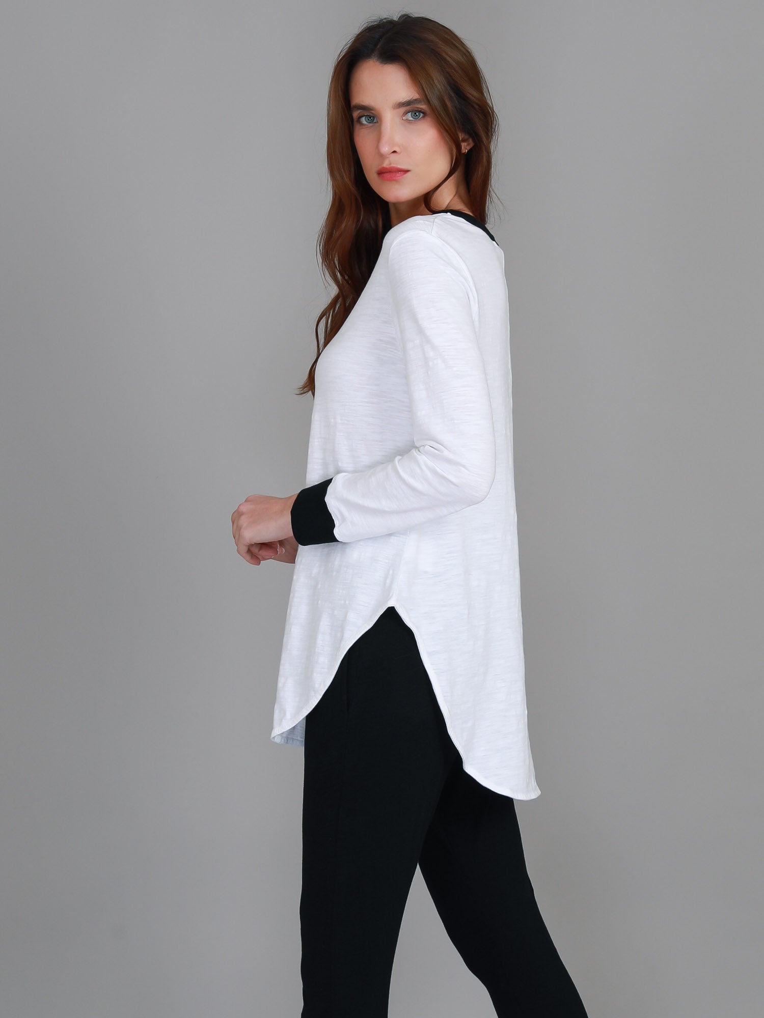 cotton long sleeve top #color_white