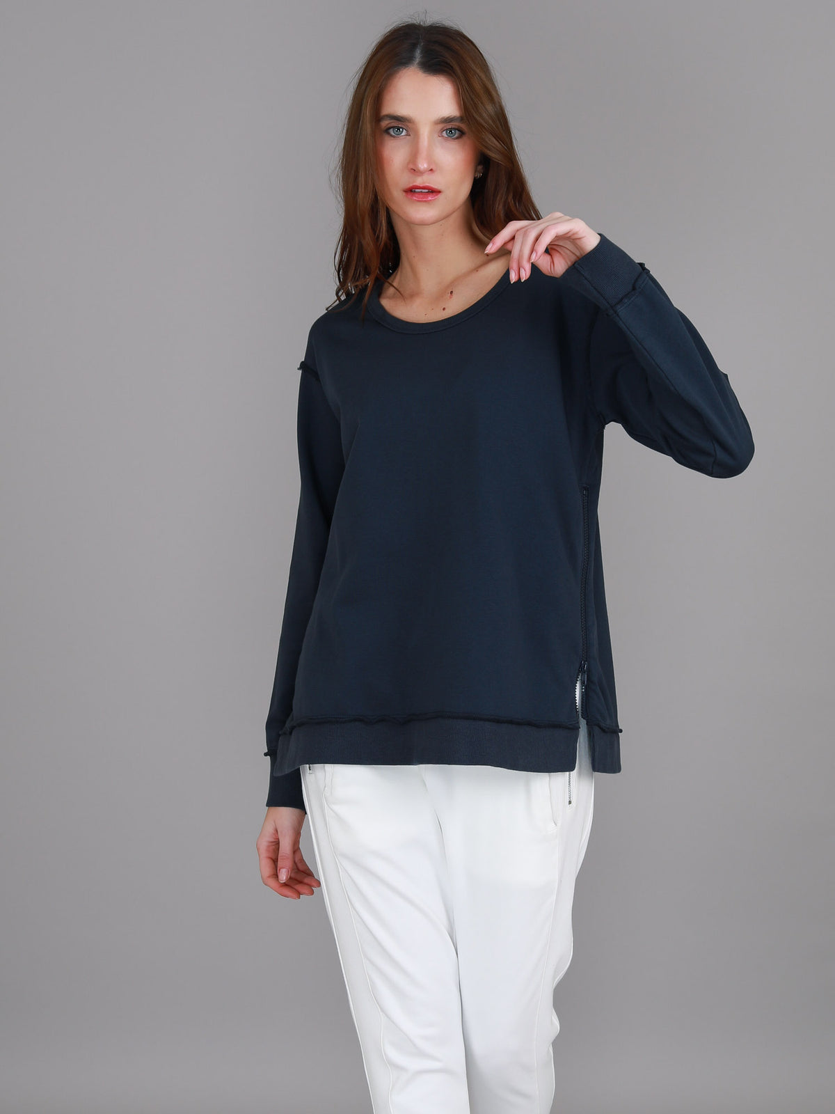 Jasmine Side Zip Sweatshirt